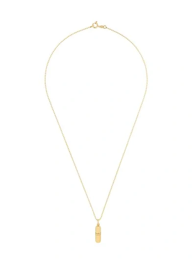small pill pendant necklace