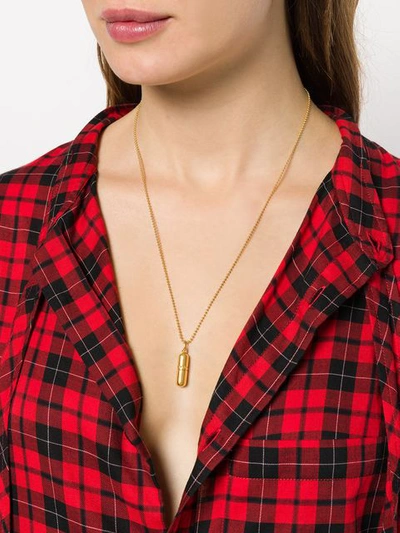 small pill pendant necklace