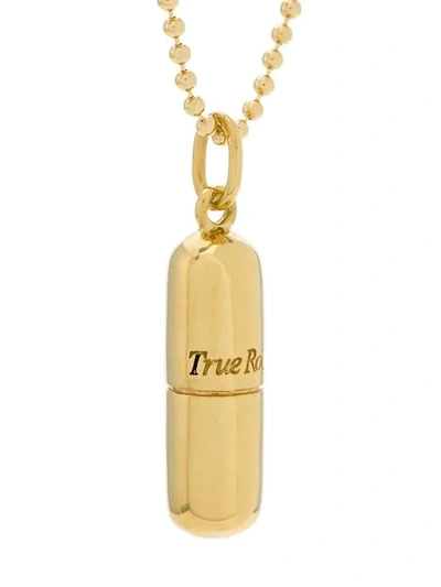 Shop True Rocks Small Pill Pendant Necklace In Metallic