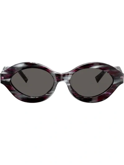 Shop Alain Mikli Contrast Print Sunglasses In Black