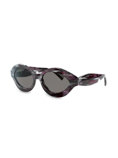 Shop Alain Mikli Contrast Print Sunglasses In Black