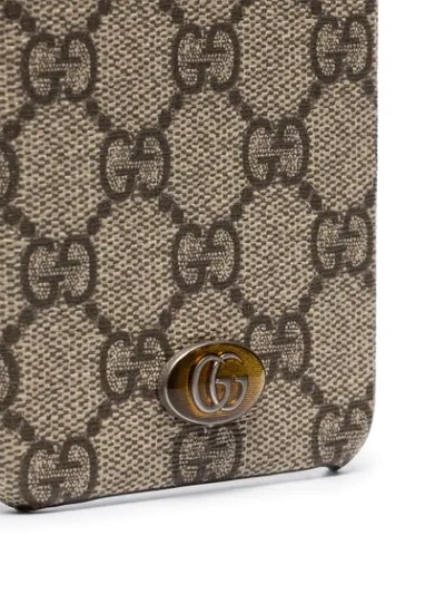 Shop Gucci Monogram Iphone 8 Plus Case - Neutrals