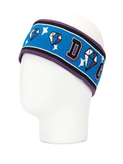 Shop Dolce & Gabbana Knitted Headband - Blau In Blue