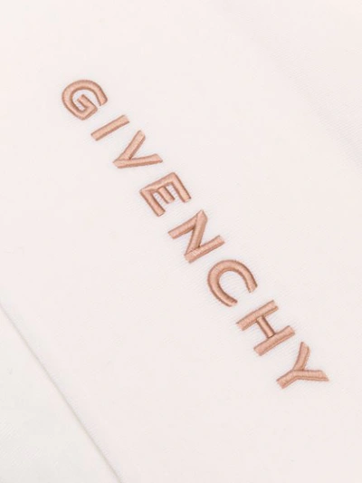 Shop Givenchy Logo Embroidered Scarf In White