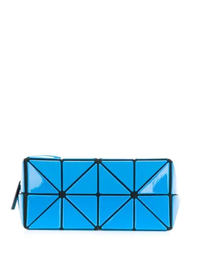 Shop Bao Bao Issey Miyake Lucent Gloss Zip-pouch In Blue