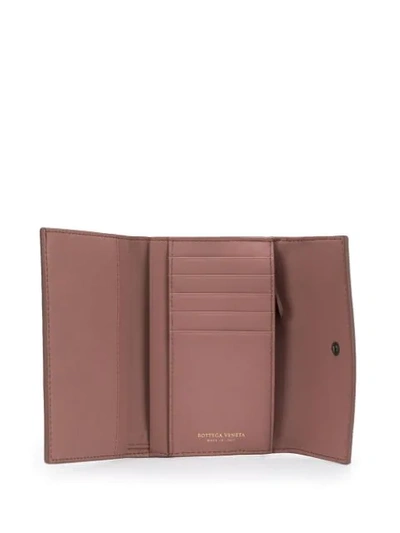 Shop Bottega Veneta Intrecciato Wallet In Pink
