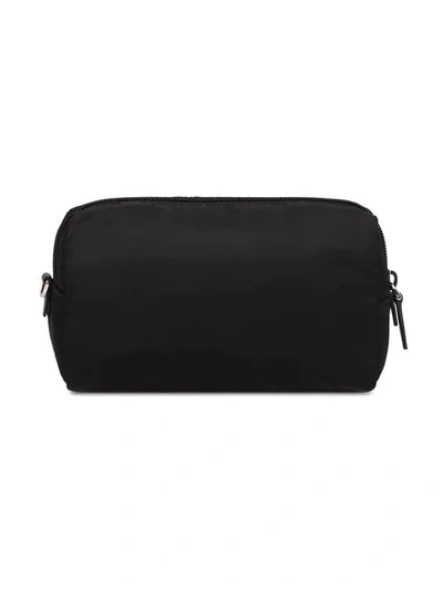 Shop Prada Triangle-logo Makeup Bag In Black