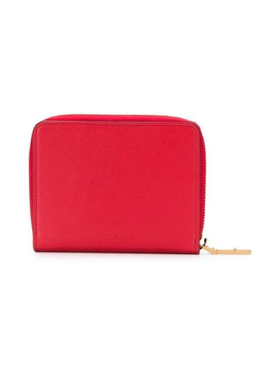 Shop Versace Zipped Medusa Wallet - Red