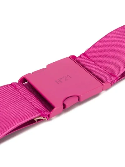Shop N°21 Logo Buckle Belt In Pink