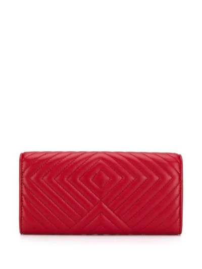 Shop Prada Diagramme Wallet In Red