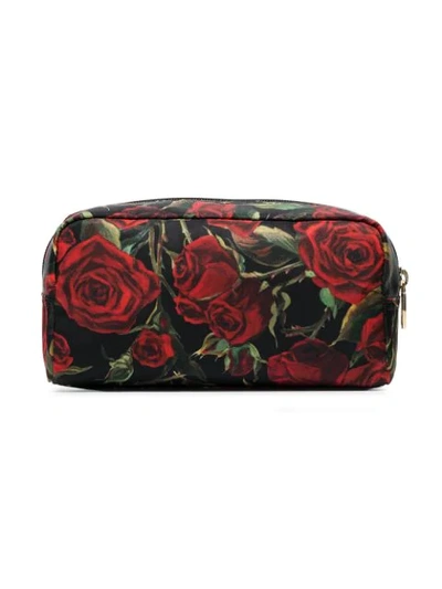 Rose Print Nylon Pouch