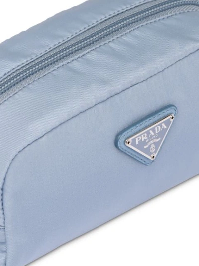 Shop Prada Cosmetic Make Up Pouch In Blue