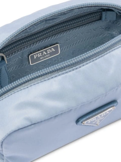 Shop Prada Cosmetic Make Up Pouch In Blue