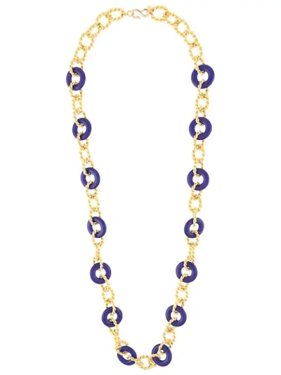 Shop Kenneth Jay Lane Knotted Necklace In Gold