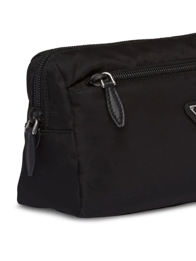 Shop Prada Logo-plaque Travel Pouch In Black