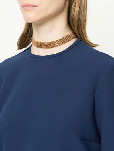 Shop Alinka 18kt Rose Gold Mesh Silhouette Choker