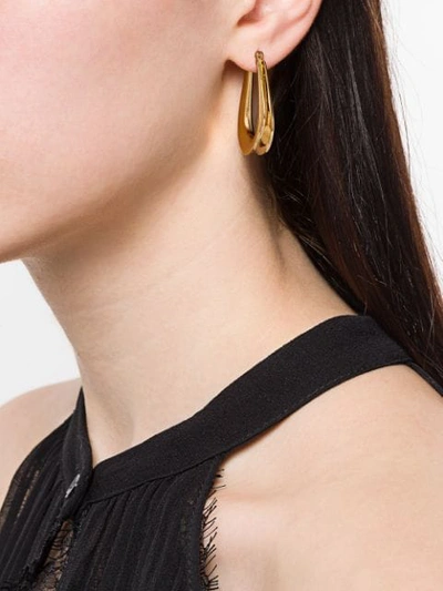 Shop Annelise Michelson Extra Small Ellipse Hoops In Gold