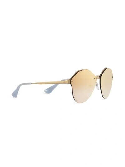 Shop Prada Cinéma Sunglasses In Metallic