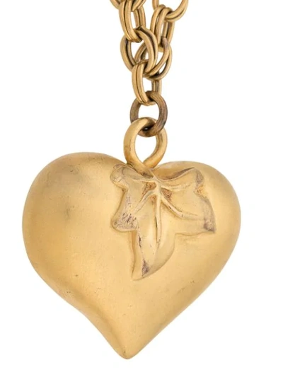 Pre-owned Givenchy Heart Pendant Necklace In Gold