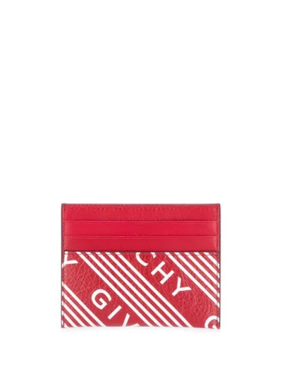 GIVENCHY LOGO PRINT CARDHOLDER - 红色