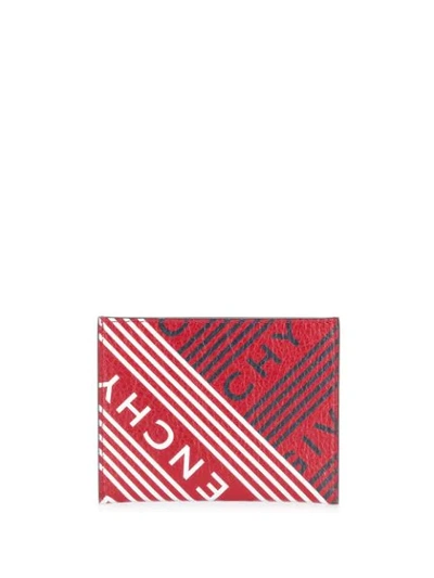 Shop Givenchy Logo Print Cardholder In 640 Vermillon