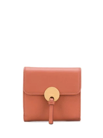 CHLOÉ SMALL INDY WALLET - 棕色