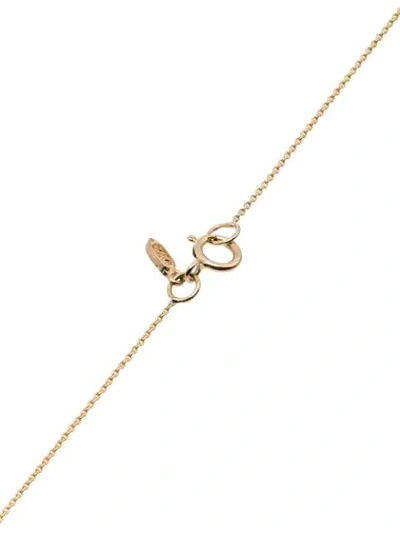 Shop Xiao Wang 14kt Yellow Gold Dot Dot Diamond Drop Necklace In Metallic