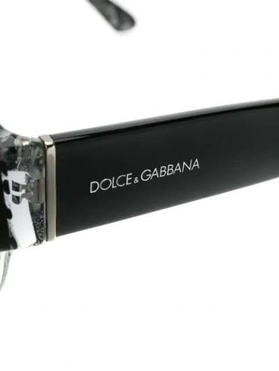 Shop Dolce & Gabbana Oversized Round Sunglasses In Black