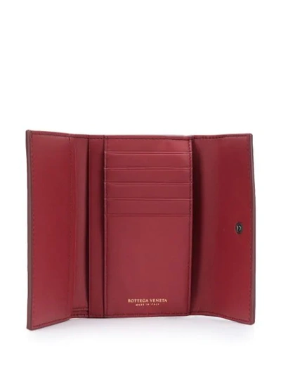 Shop Bottega Veneta Butterfly Intrecciato Wallet In Red