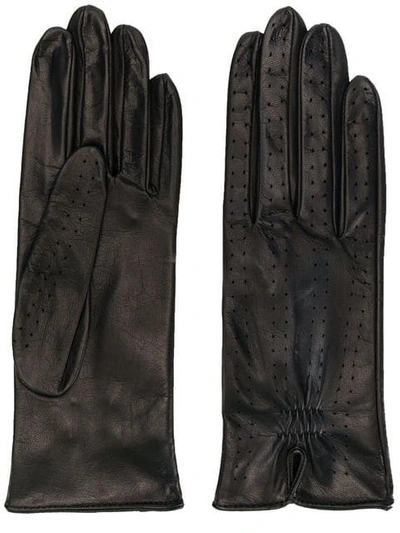 Shop Manokhi Perforated Gloves In Black