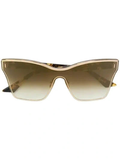 Shop Dita Eyewear Silica Sunglasses In Neutrals