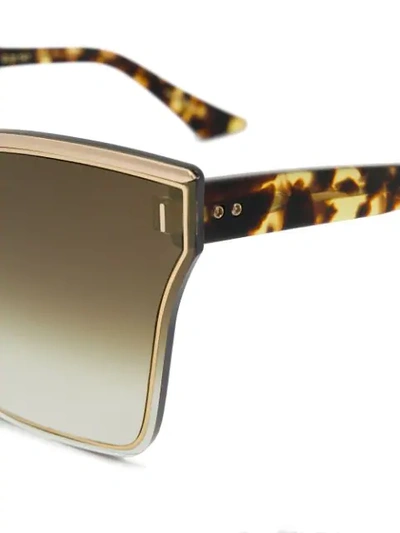 Shop Dita Eyewear Silica Sunglasses In Neutrals