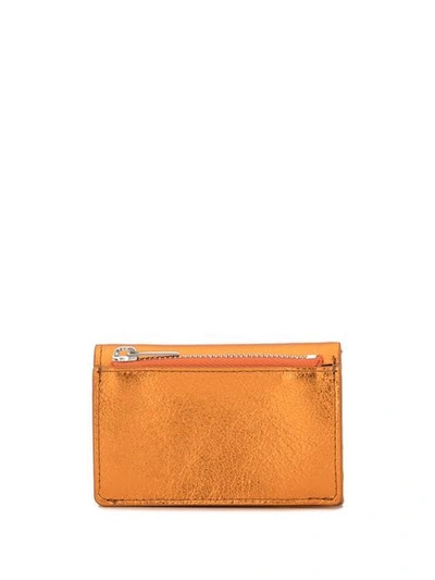 Shop Mm6 Maison Margiela Trifold Wallet In Orange