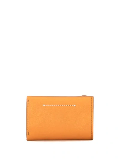 Shop Mm6 Maison Margiela Trifold Wallet In Orange