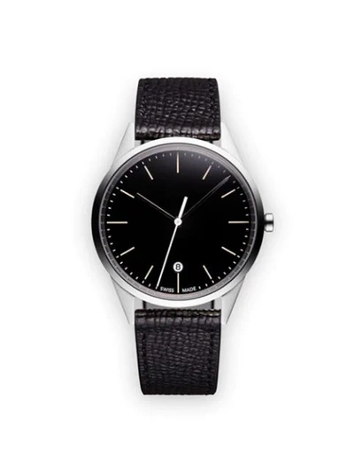 Shop Uniform Wares C36 Date Watch In Black