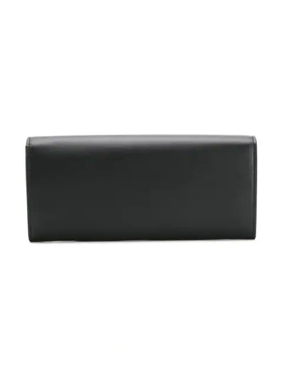 Shop Tod's Logo Plaque Wallet In Black