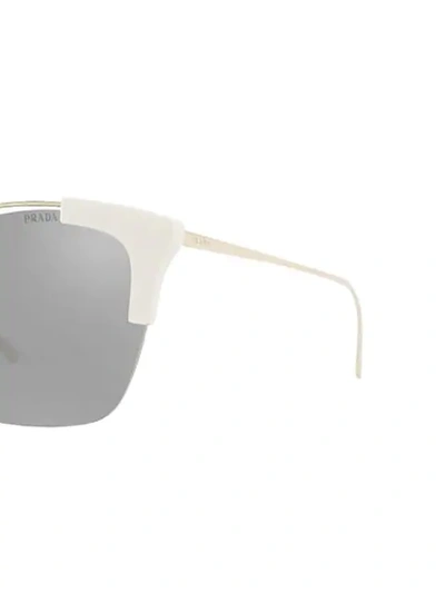 Shop Prada Cat Eye Sunglasses In Metallic