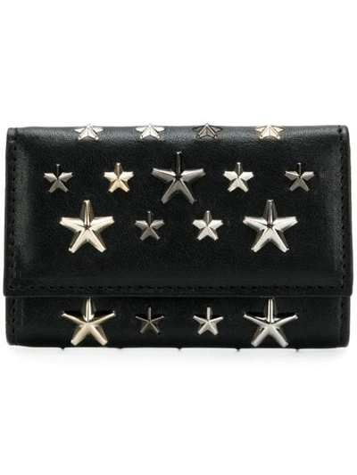 Shop Jimmy Choo Star Studded Keyholder In Black