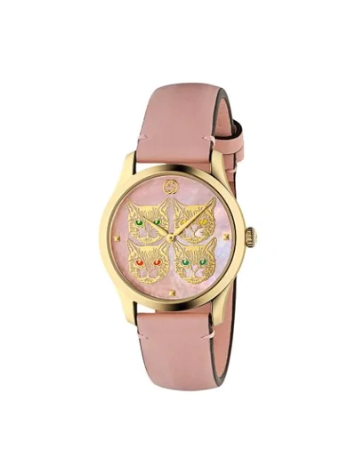 Shop Gucci Orologio G-timeless 38mm Watch In Pink