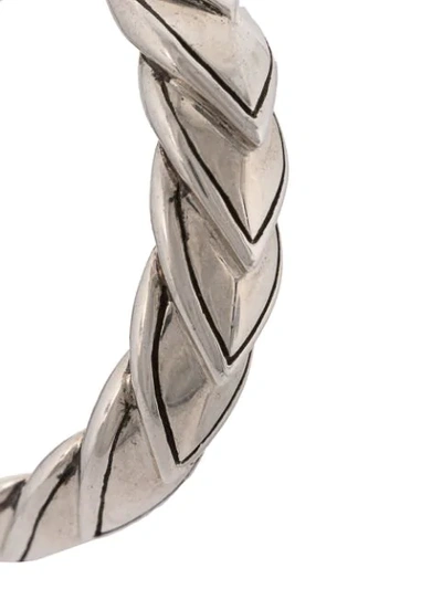 Shop John Hardy Legends Naga Hoop Earrings In Silver