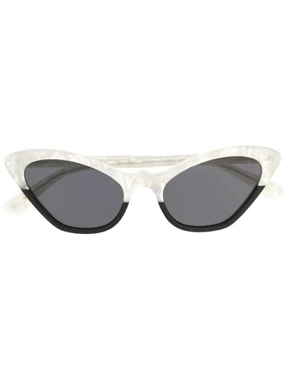 Shop Mcq By Alexander Mcqueen Cat Eye Sunglasses In White