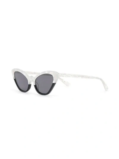 Shop Mcq By Alexander Mcqueen Cat Eye Sunglasses In White