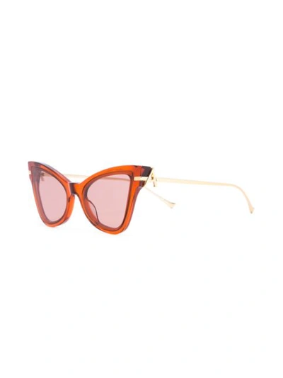 Shop Altuzarra 'winged' Sunglasses In Brown