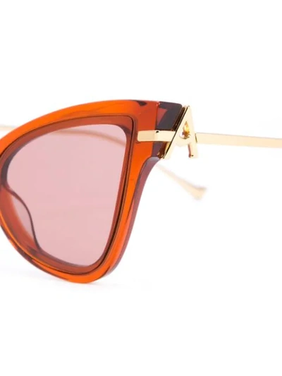 Shop Altuzarra 'winged' Sunglasses In Brown
