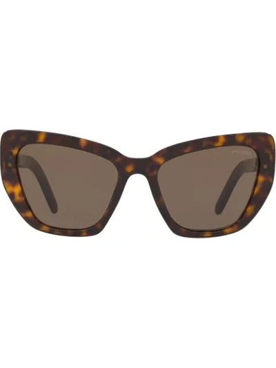 Shop Prada Postcard Sunglasses In Brown