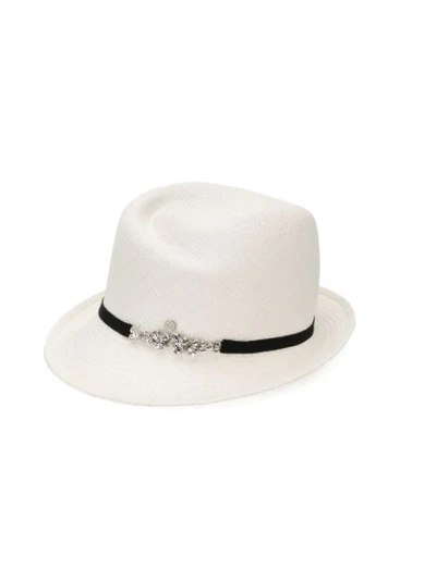 Shop Maison Michel Virginie Up Hat In White