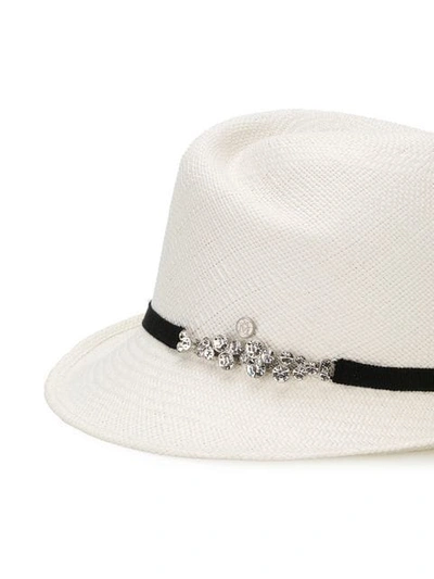 Shop Maison Michel Virginie Up Hat In White