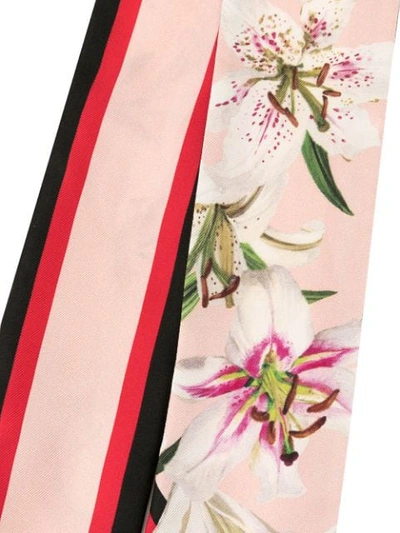Shop Dolce & Gabbana Lily Print Headband In Pink