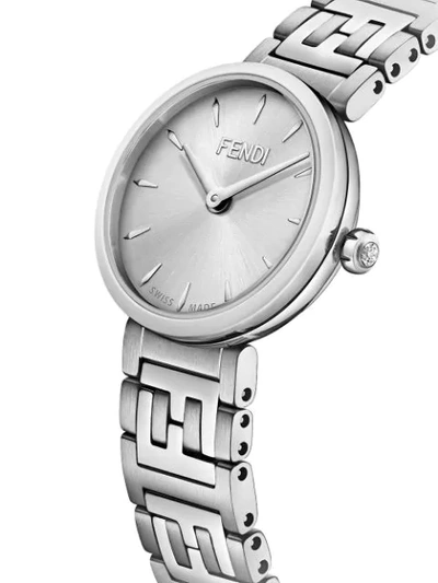 Shop Fendi Forever Ff Motif Watch In Silver