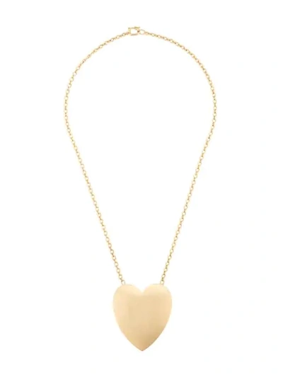 Shop Irene Neuwirth 18kt Yellow Gold Extra Large Flat Gold Heart Necklace